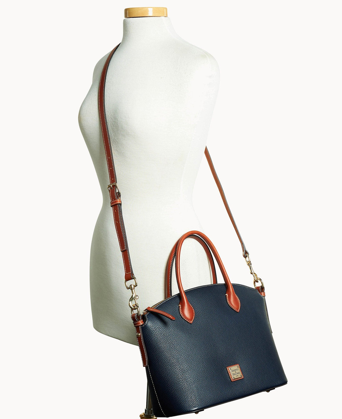 Pebble Grain Domed Satchel