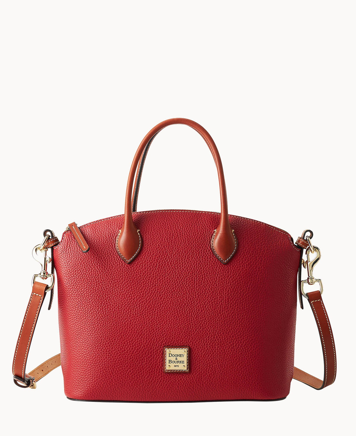 Pebble Grain Domed Satchel