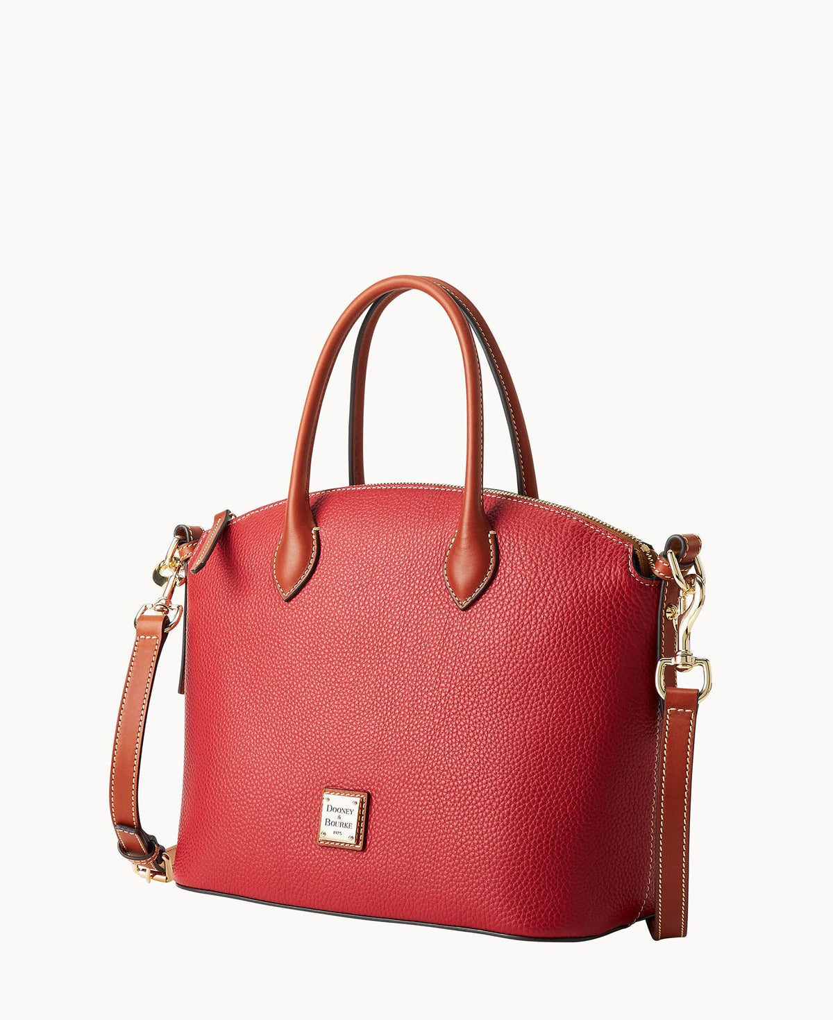 Pebble Grain Domed Satchel