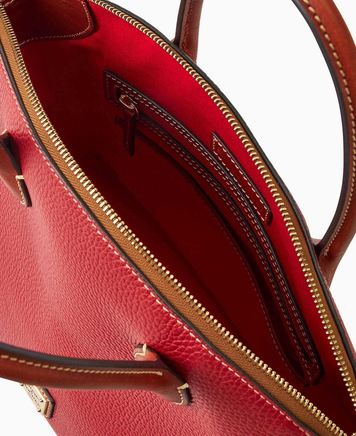 Pebble Grain Domed Satchel