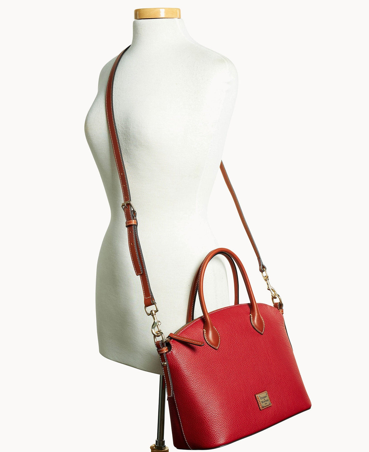 Pebble Grain Domed Satchel