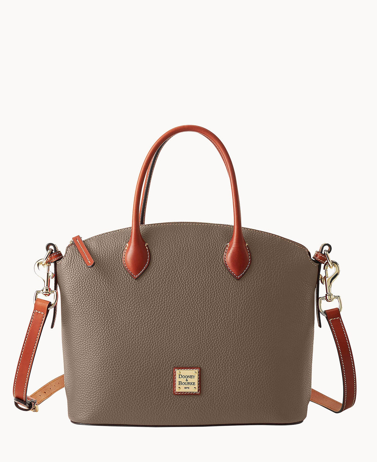 Pebble Grain Domed Satchel
