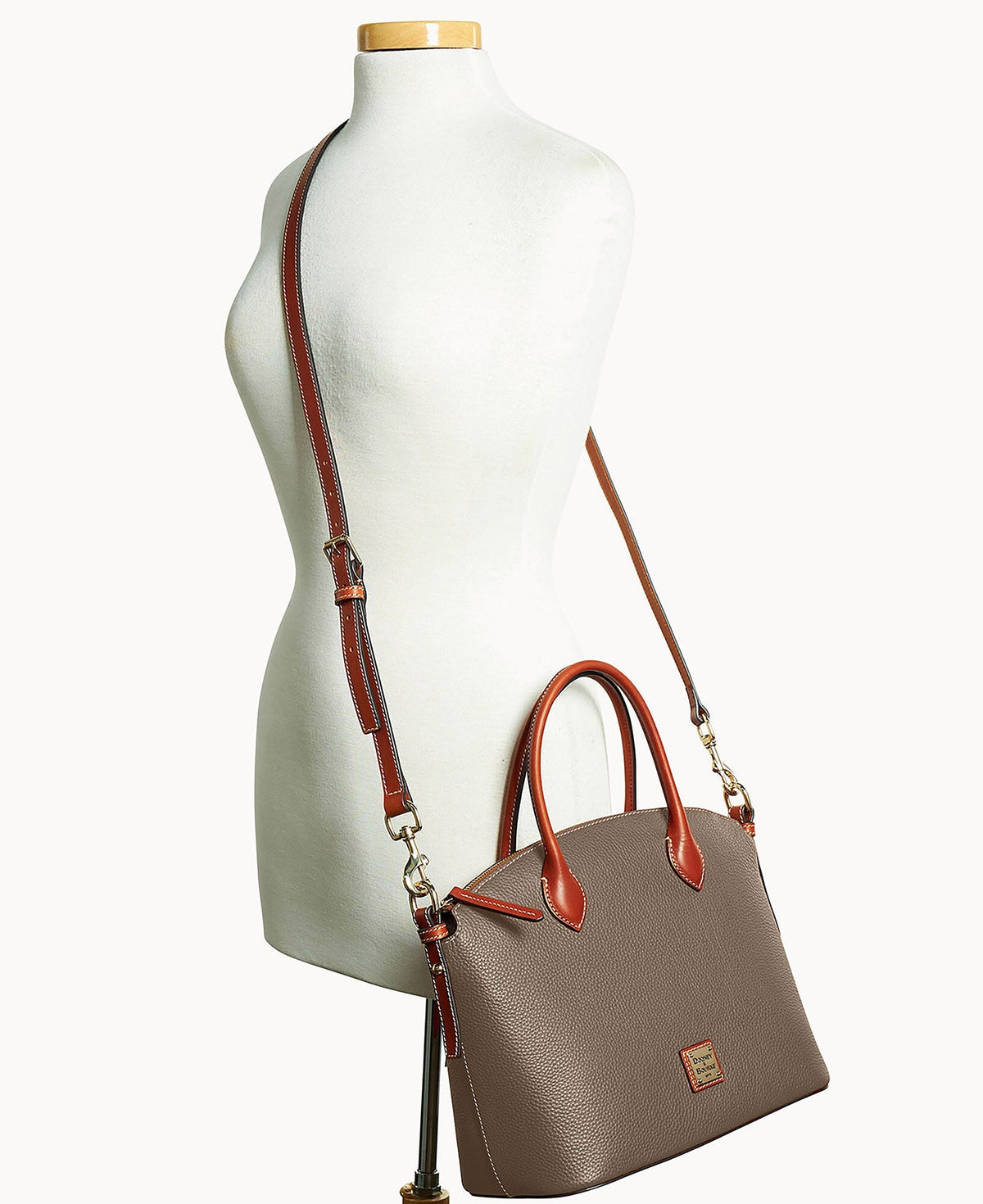 Pebble Grain Domed Satchel