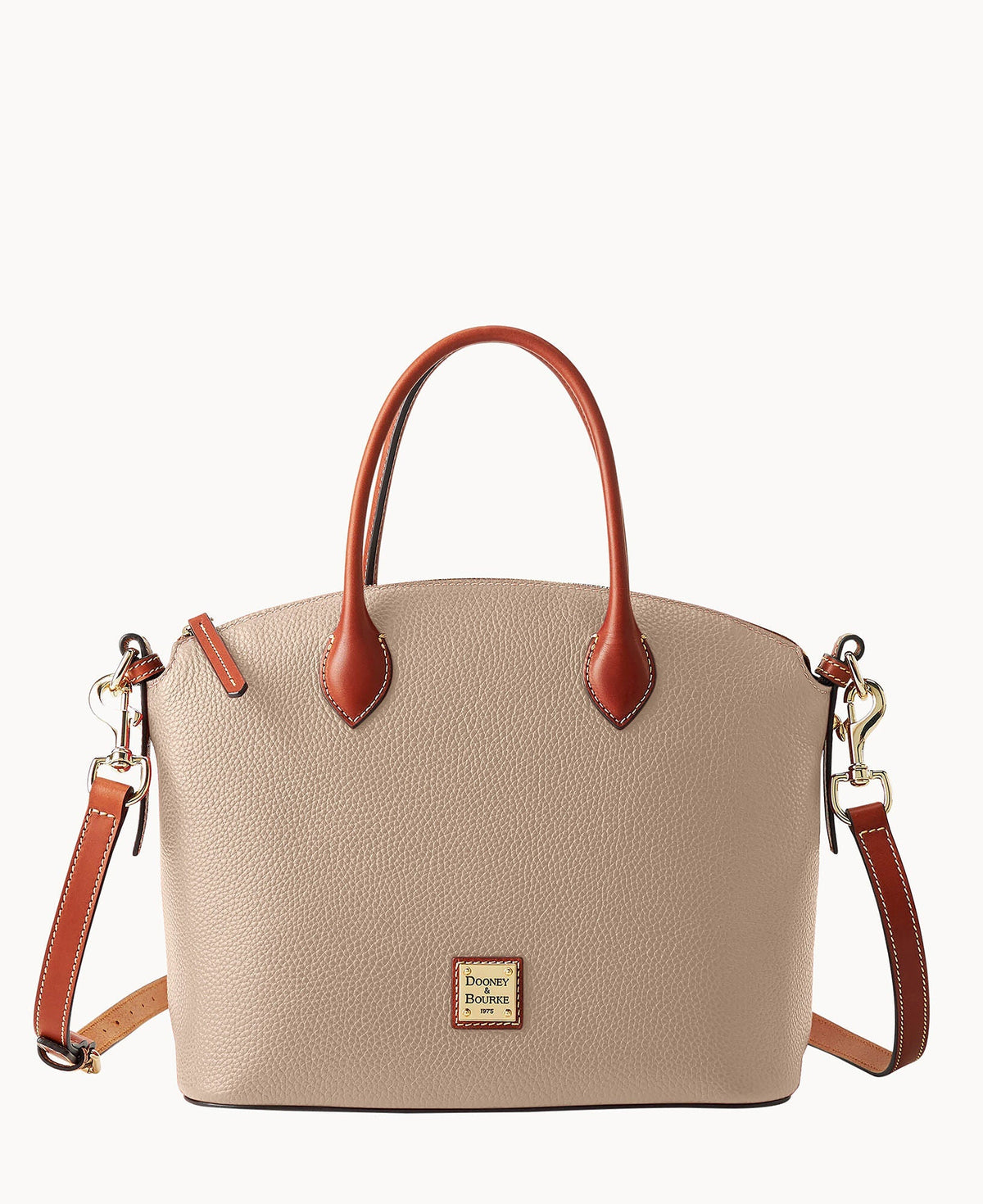 Pebble Grain Domed Satchel