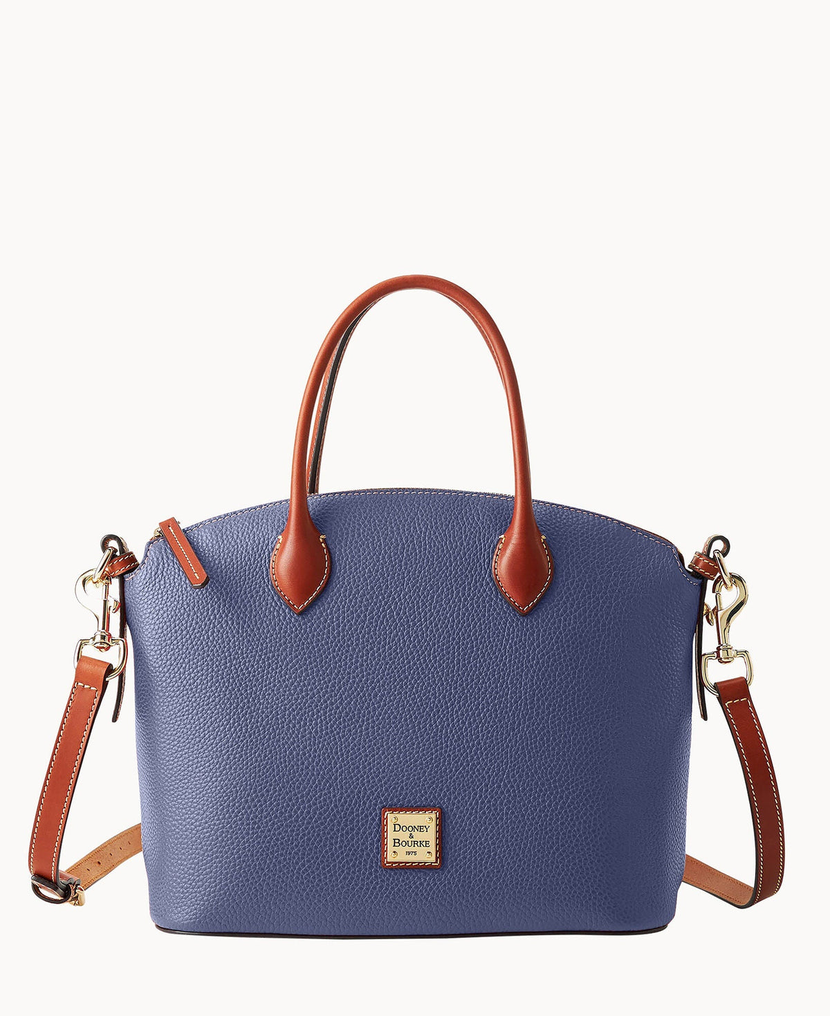 Pebble Grain Domed Satchel