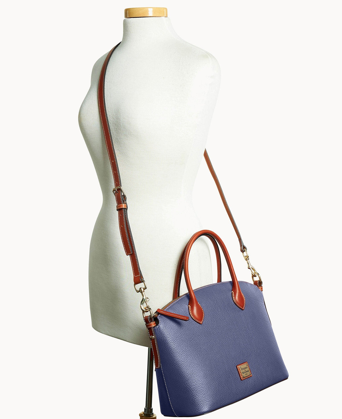 Pebble Grain Domed Satchel