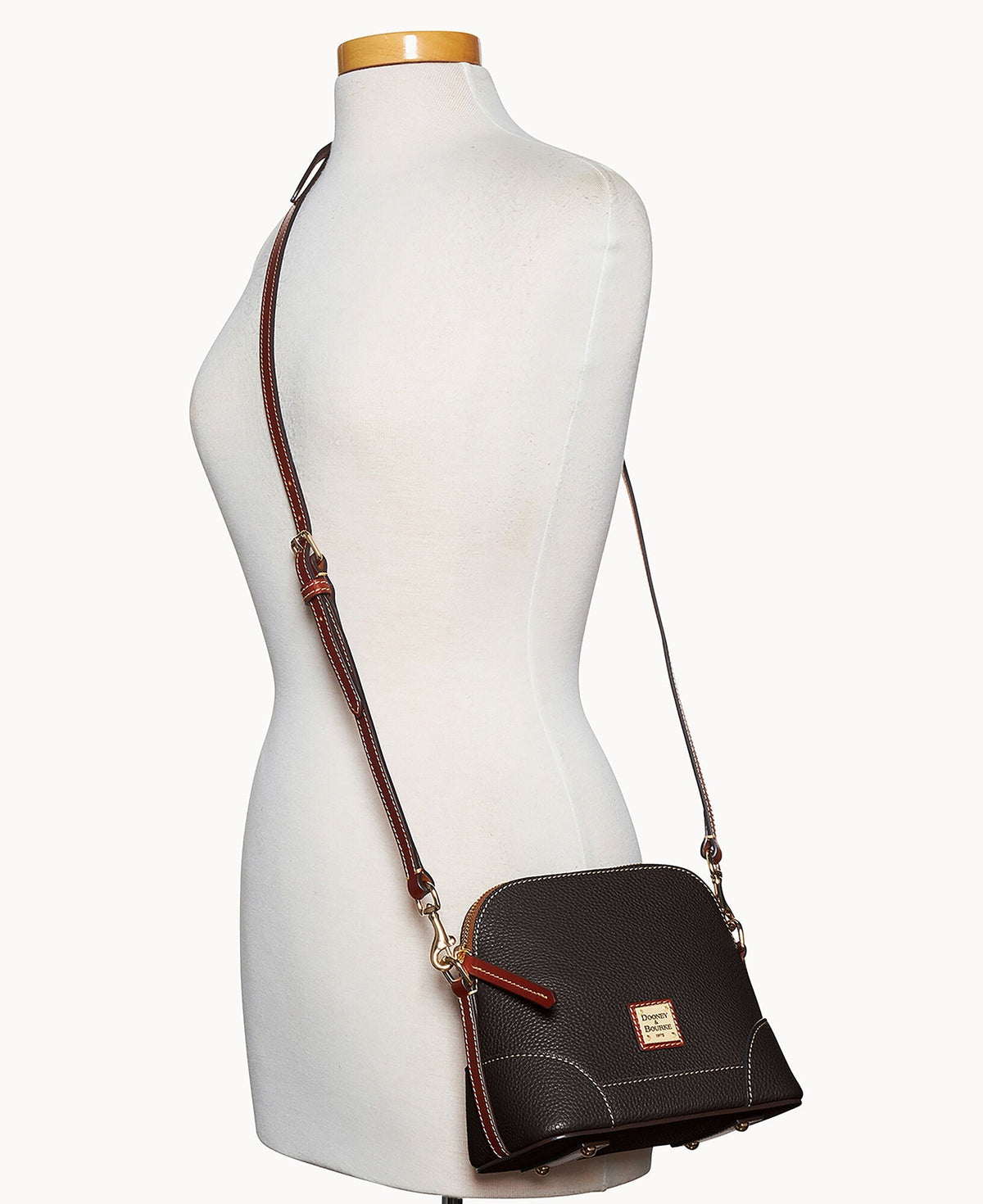 Pebble Grain Small Domed Crossbody