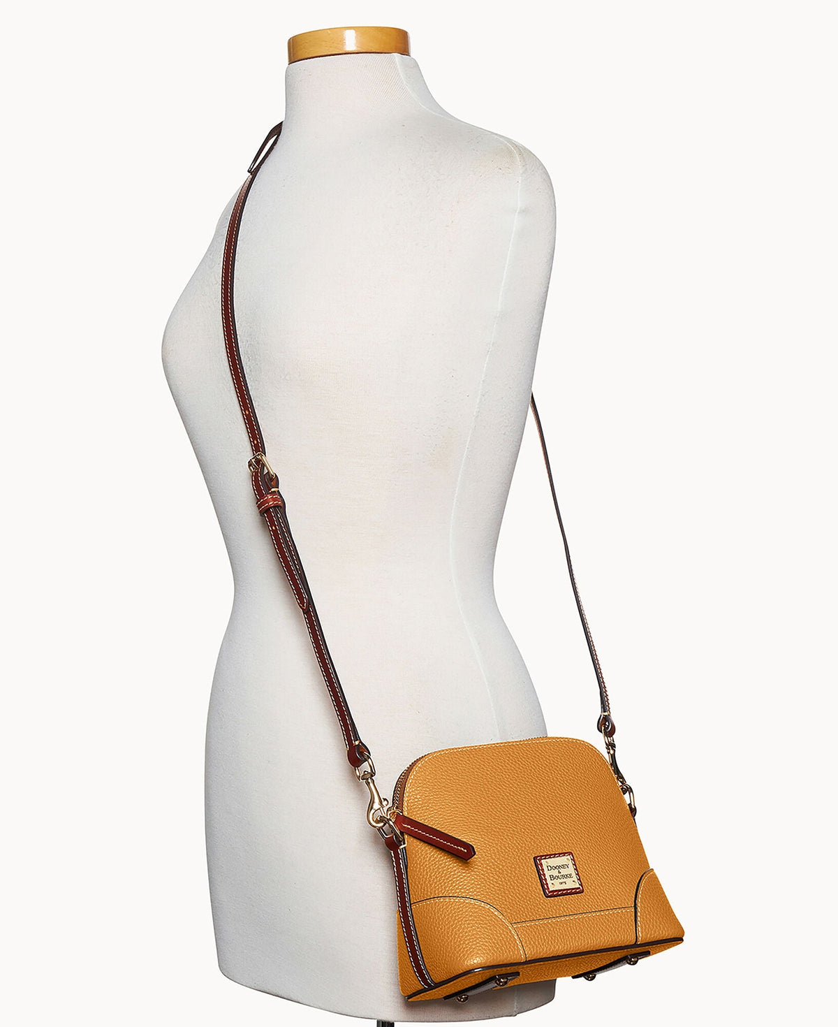 Pebble Grain Small Domed Crossbody