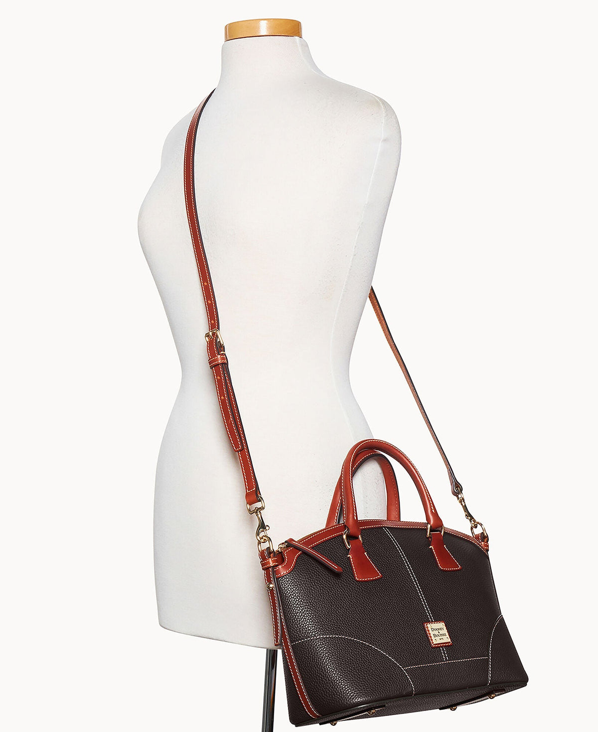 Pebble Grain Small Domed Satchel