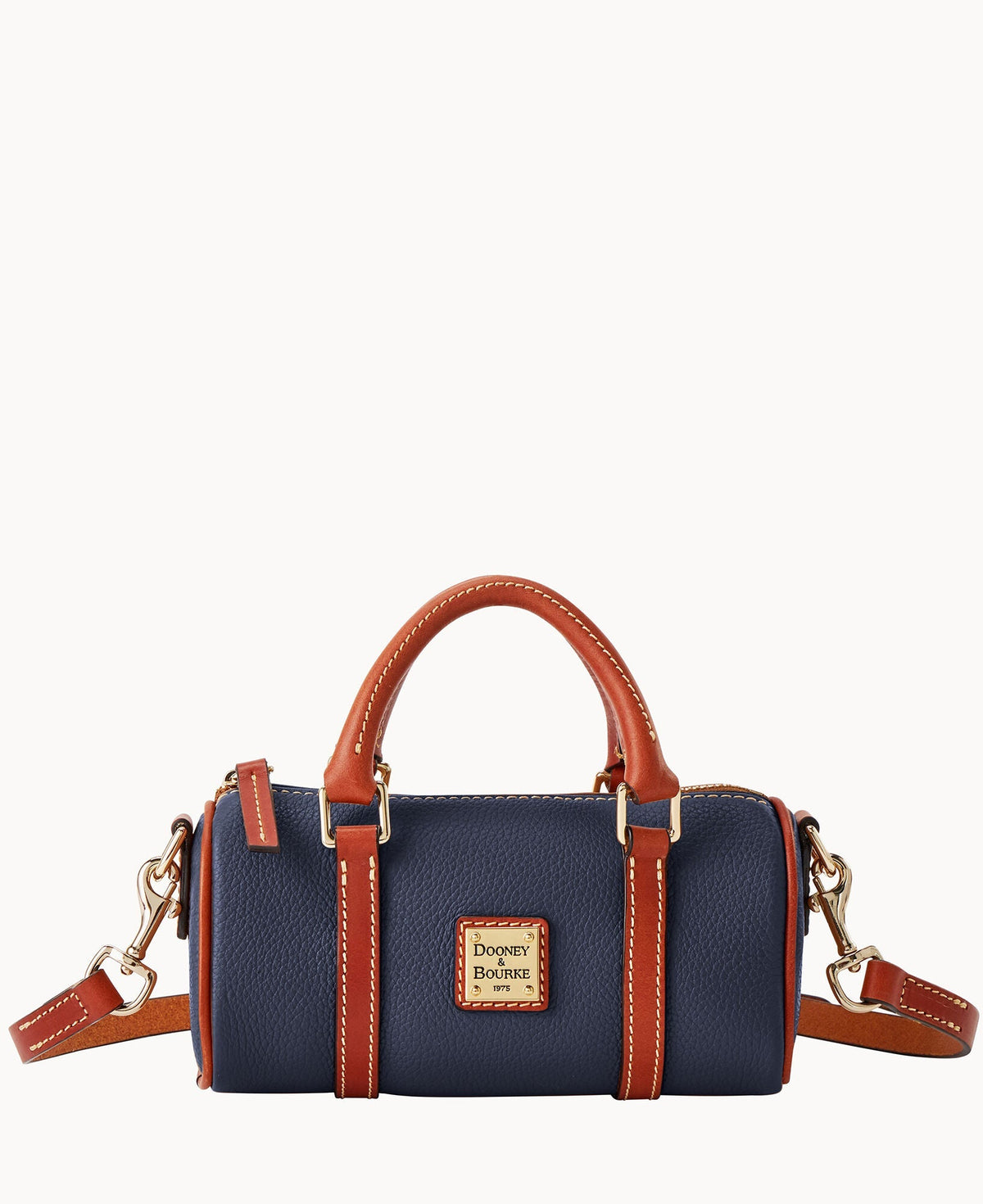 Pebble Grain Crossbody Barrel Satchel 20