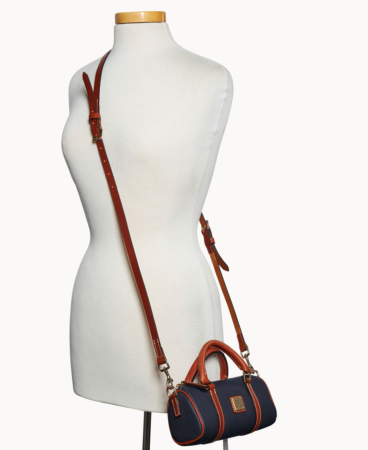 Pebble Grain Crossbody Barrel Satchel 20