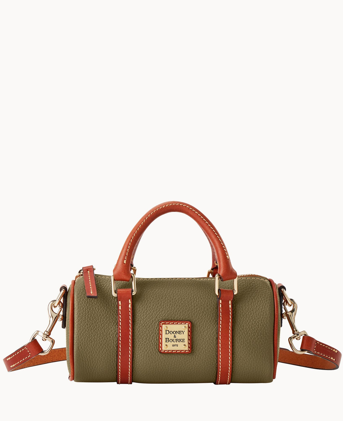 Pebble Grain Crossbody Barrel Satchel 20