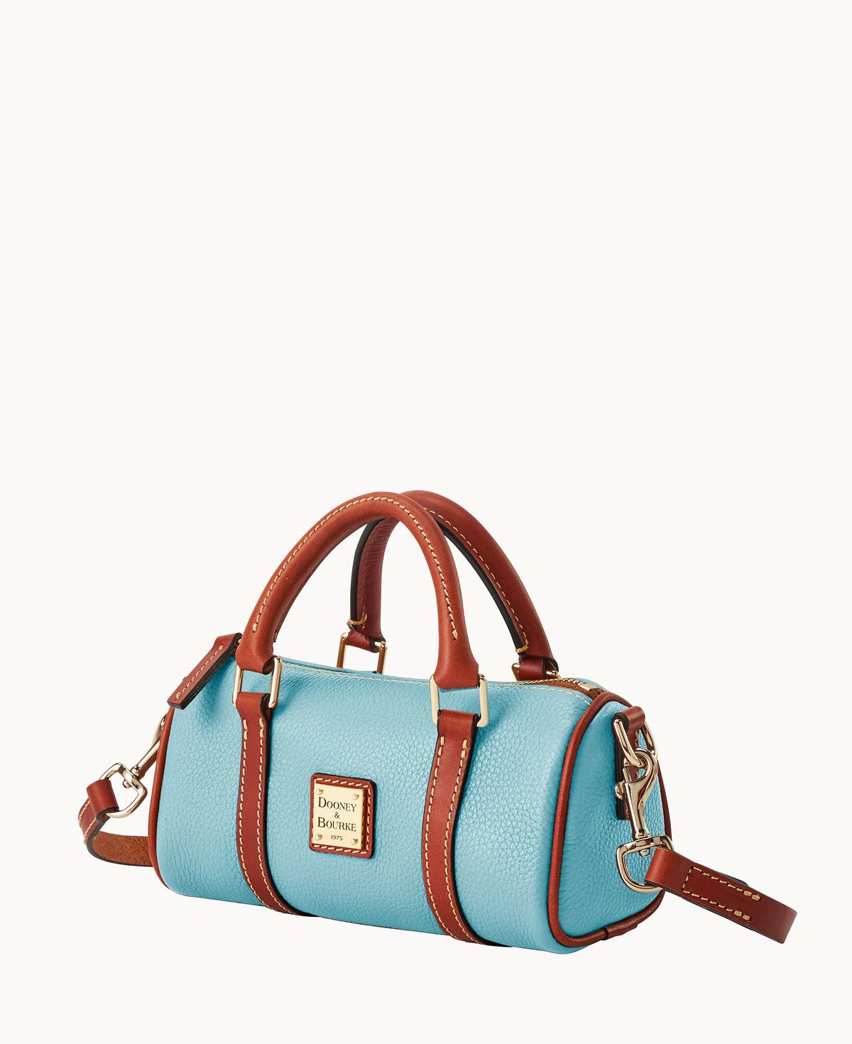 Pebble Grain Crossbody Barrel Satchel 20