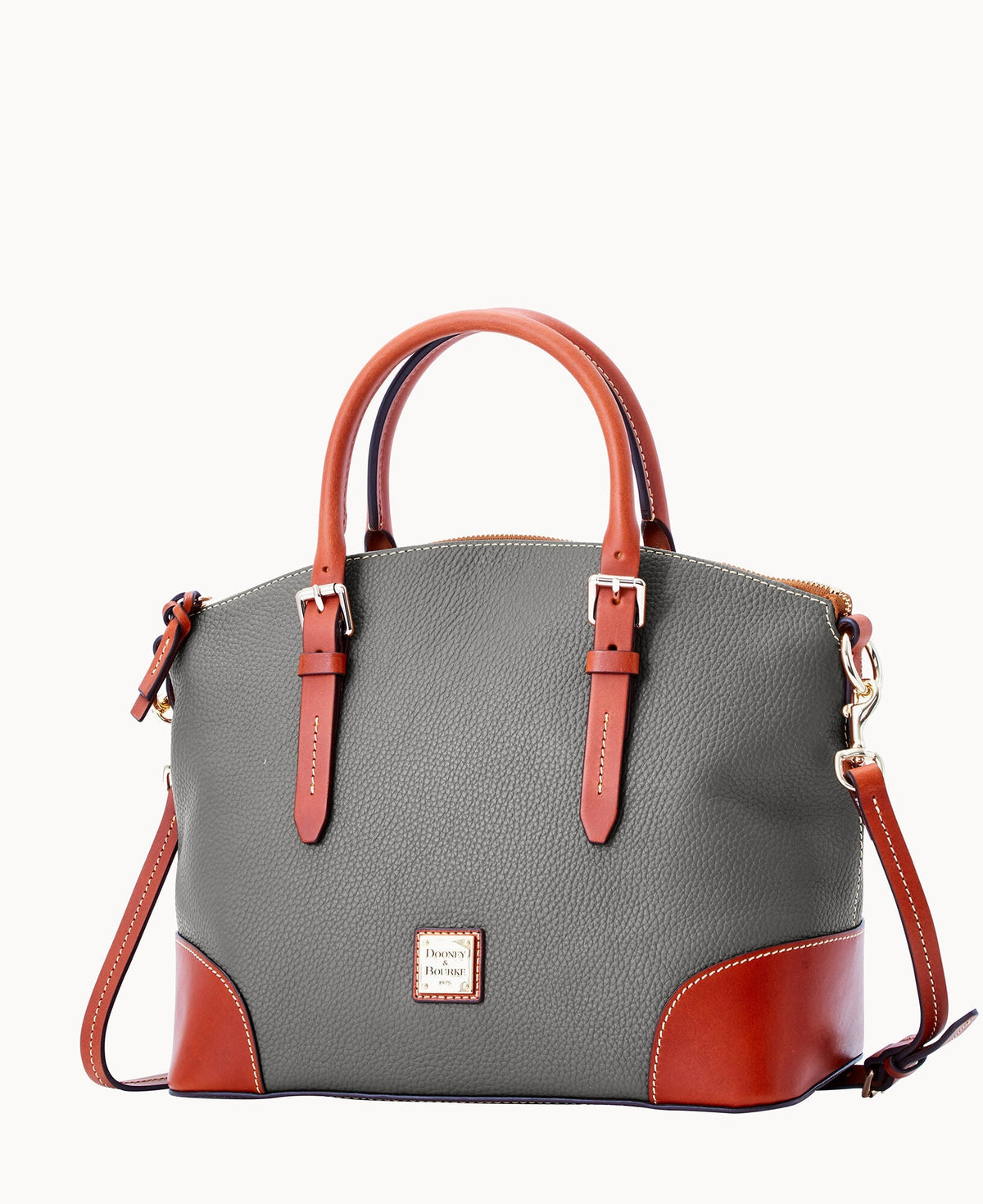 Pebble Grain Domed Satchel
