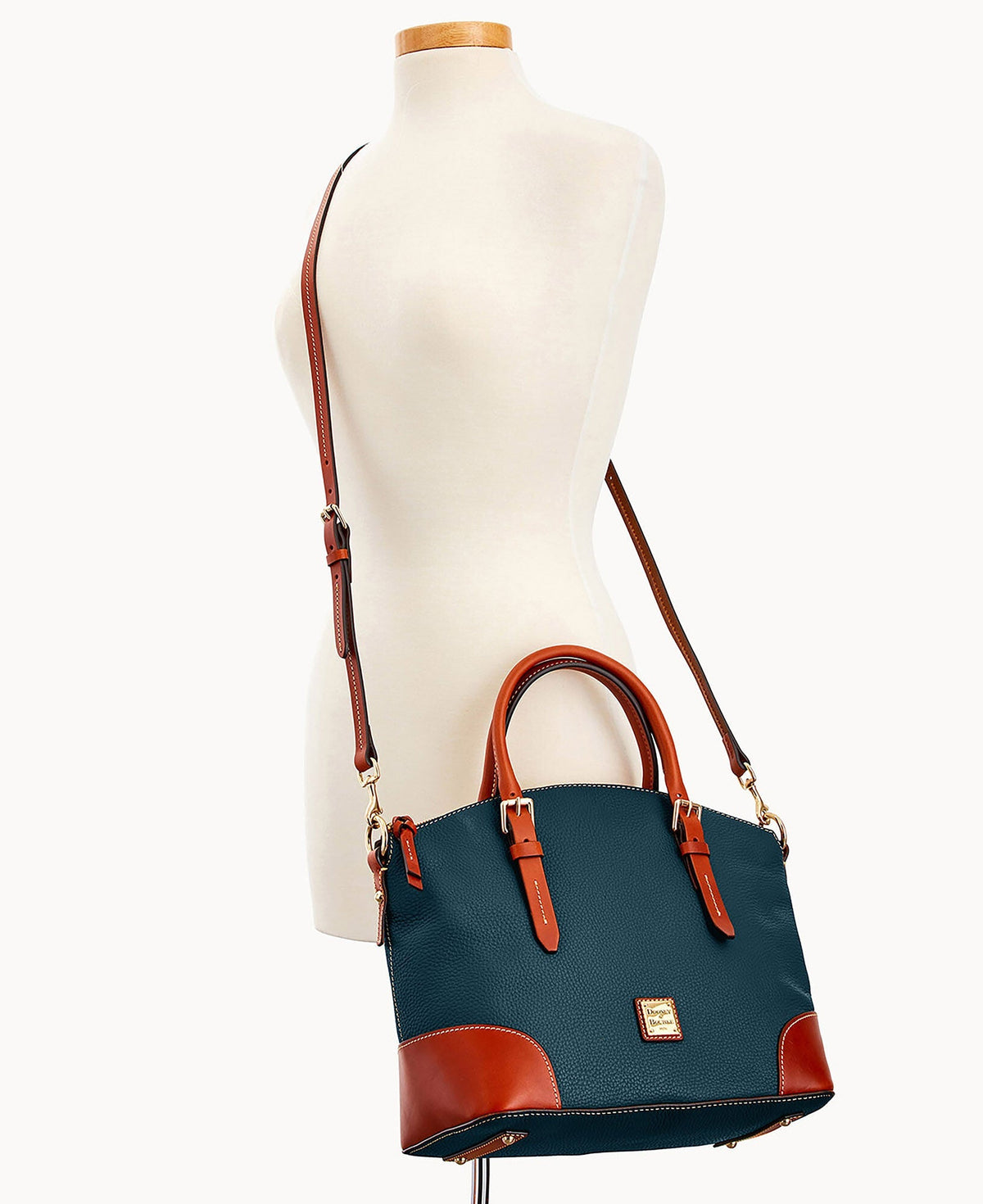 Pebble Grain Domed Satchel