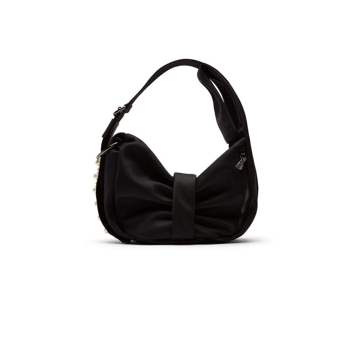 Simone Rocha Mini Sling Bow Bag W/EMB (Black/Pearl)