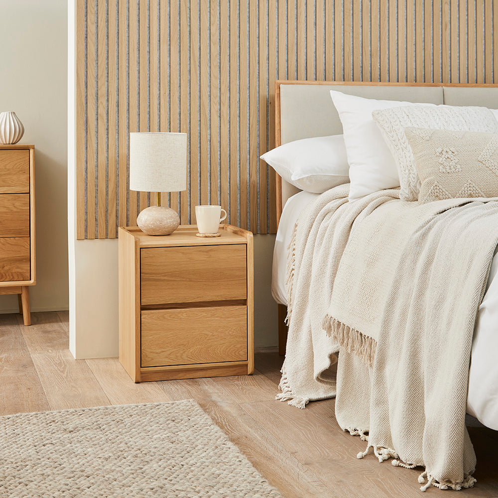 Beckett Oak Bedside Table