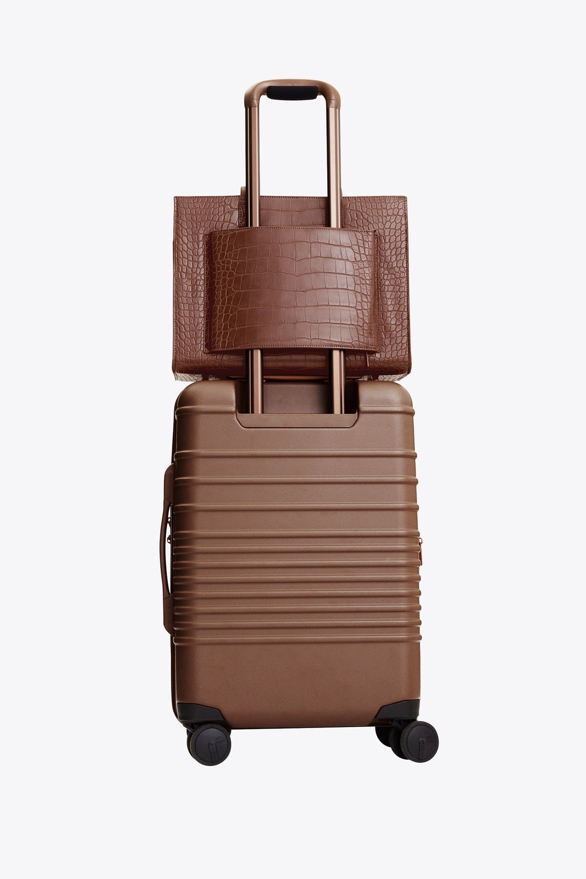 The Work Tote in Maple Croc