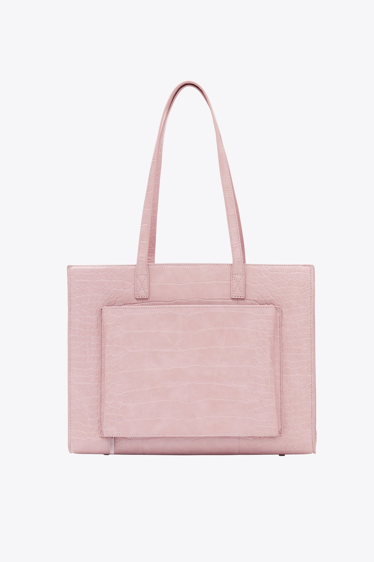 The Work Tote in Atlas Pink Croc