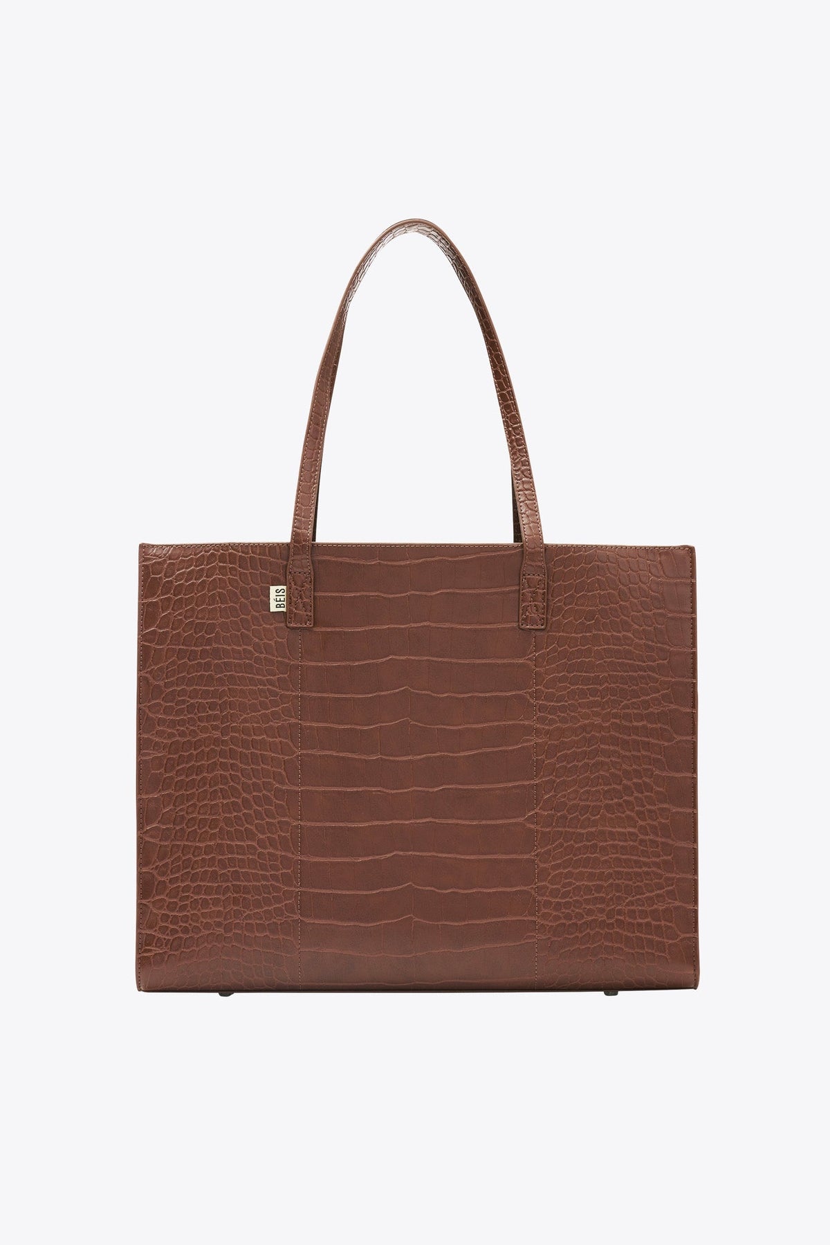 The Large Work Tote in Maple Croc