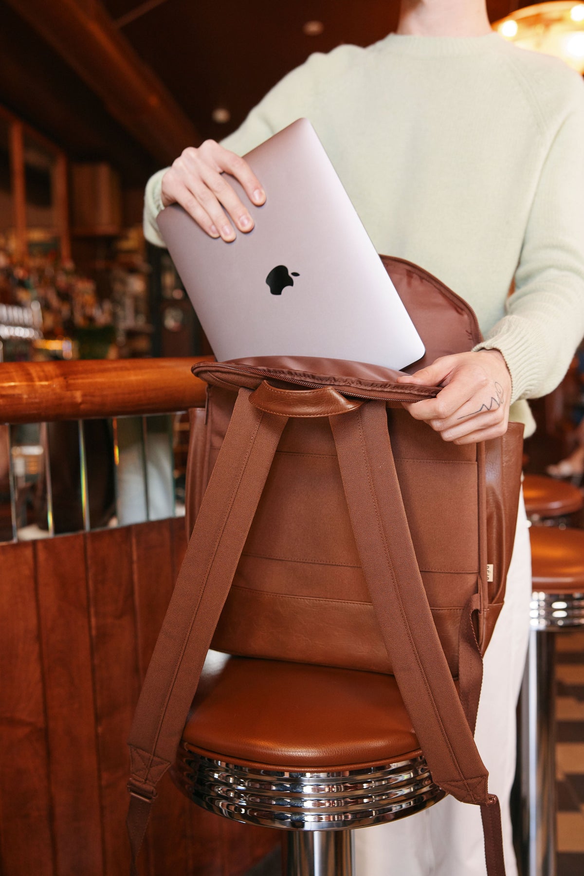 The Travel Backpack in Maple