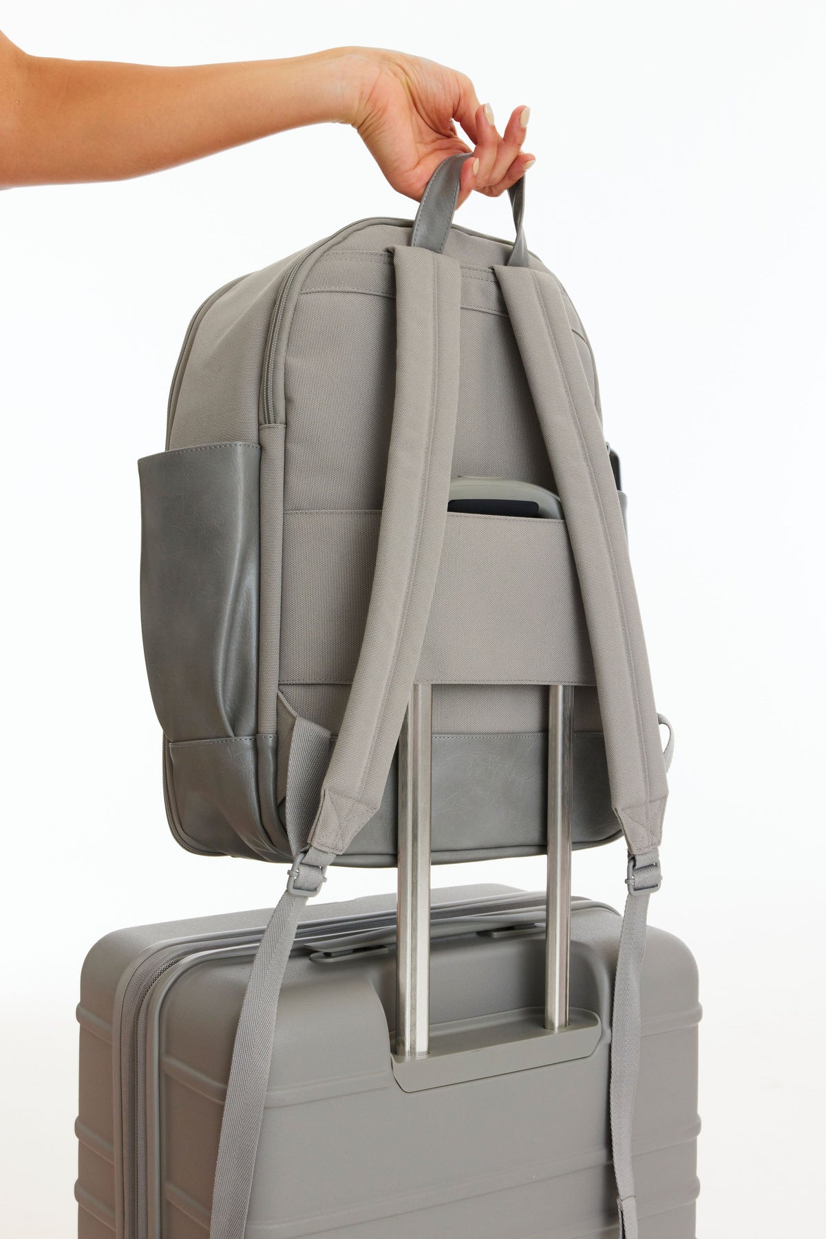 The Travel Backpack in Grey