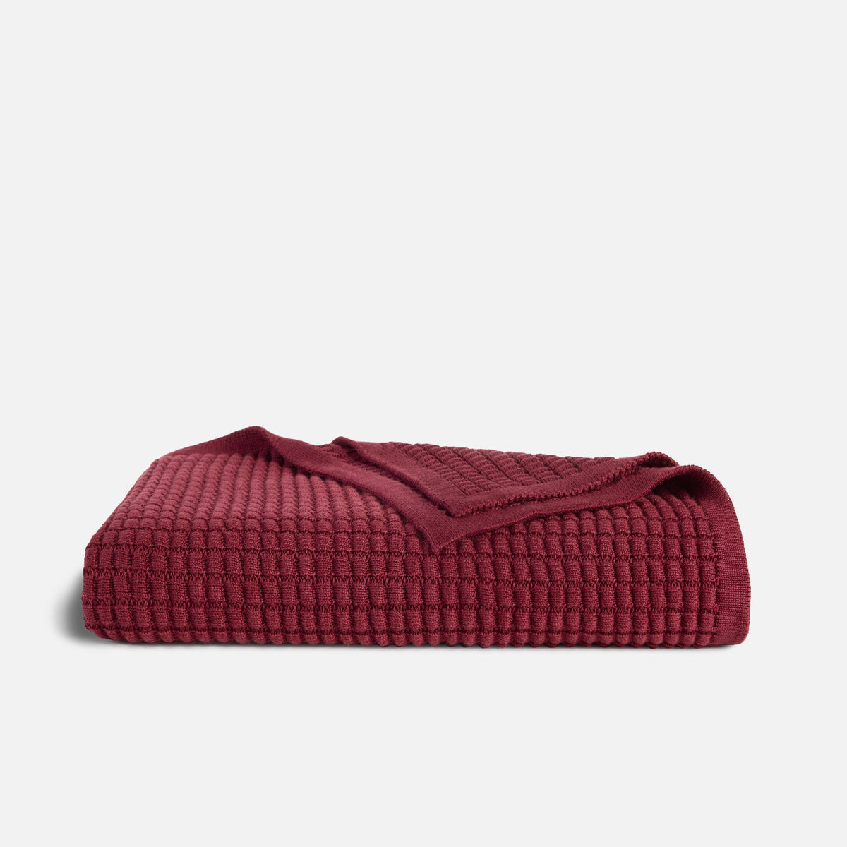 Grid Knit Cotton Throw Blanket - Last Call