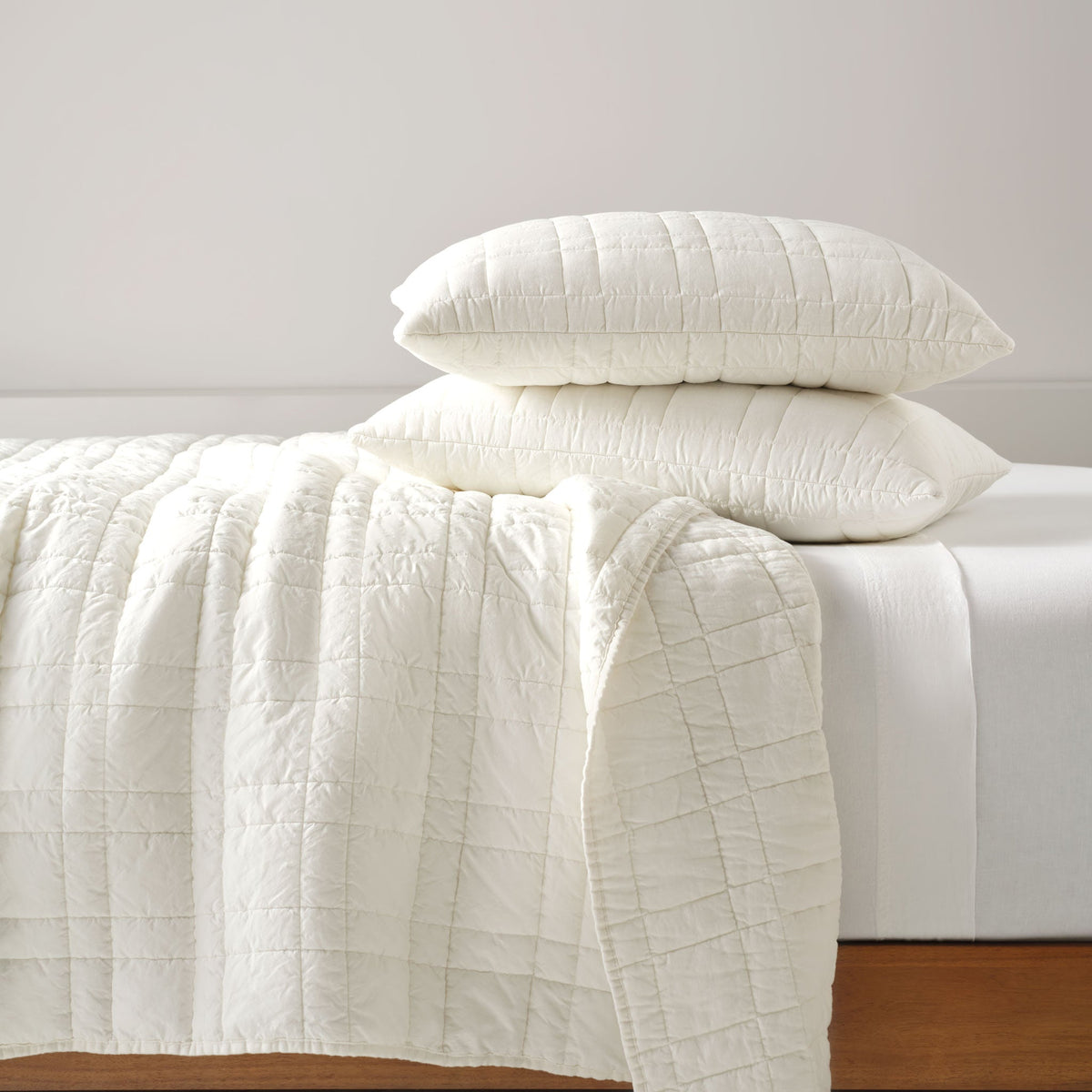 Washed European Linen Quilted Sham Set - Last Call