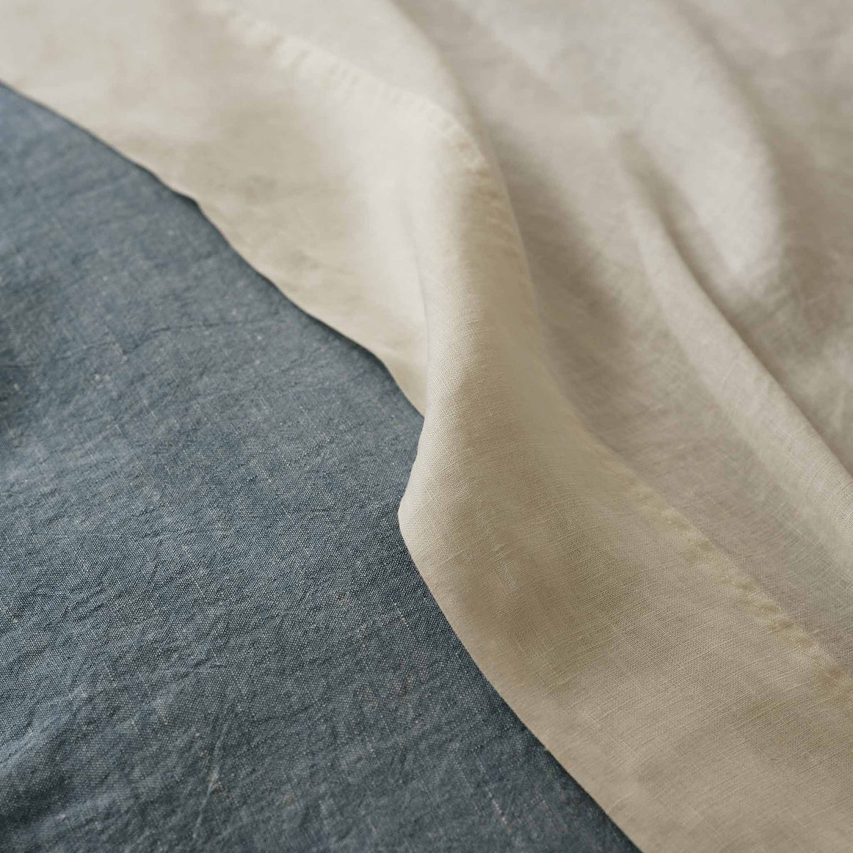 Set of 2 Washed European Linen Core Sheet Set Bundle