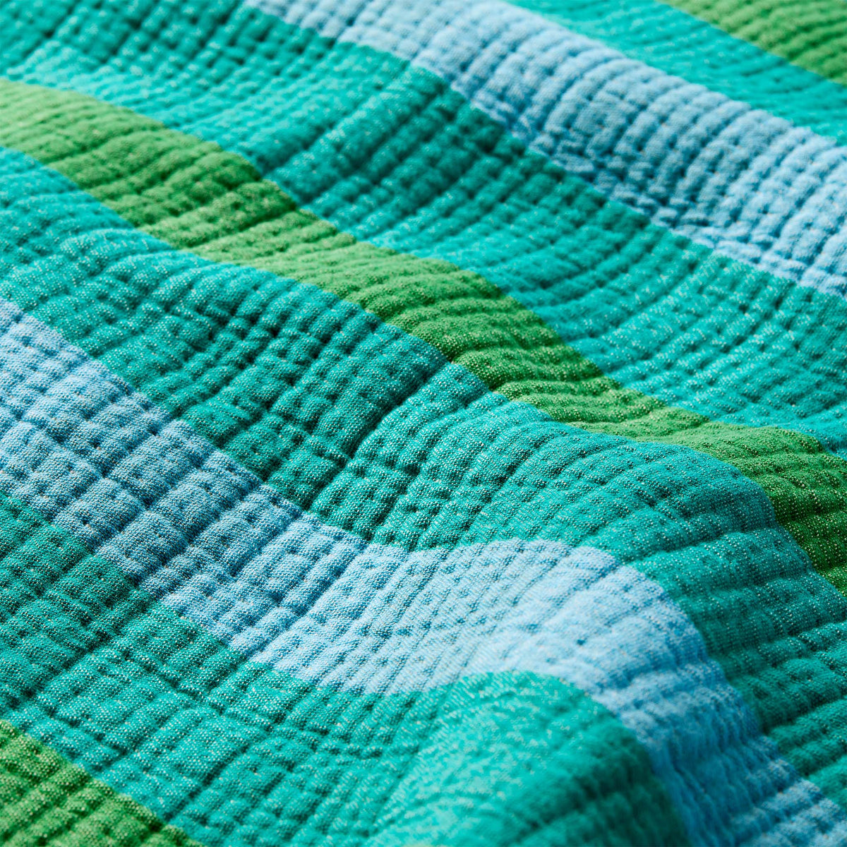 Sunwashed Check Bed Blanket