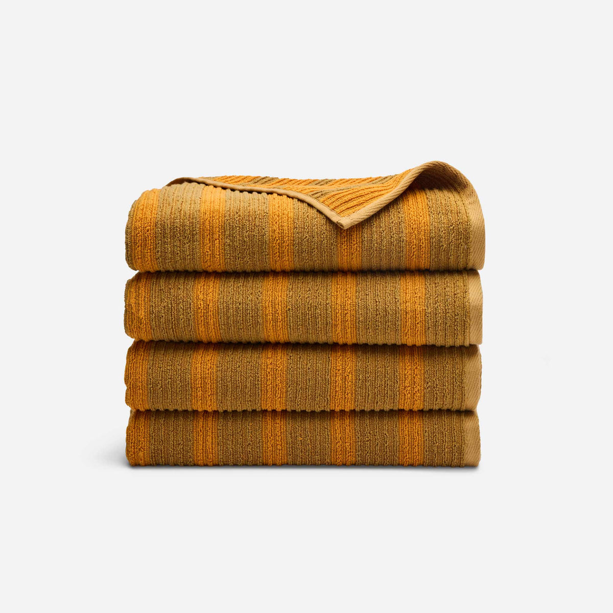 Ribbed Cotton TENCEL™ Set of 4 Bath Towel Bundle