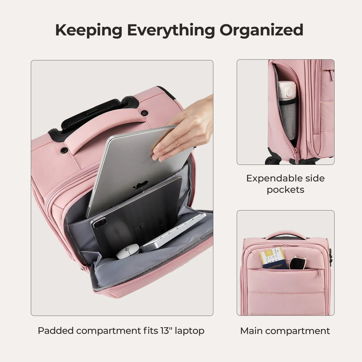 Bagsmart 16" Personal Item Carry on Luggage