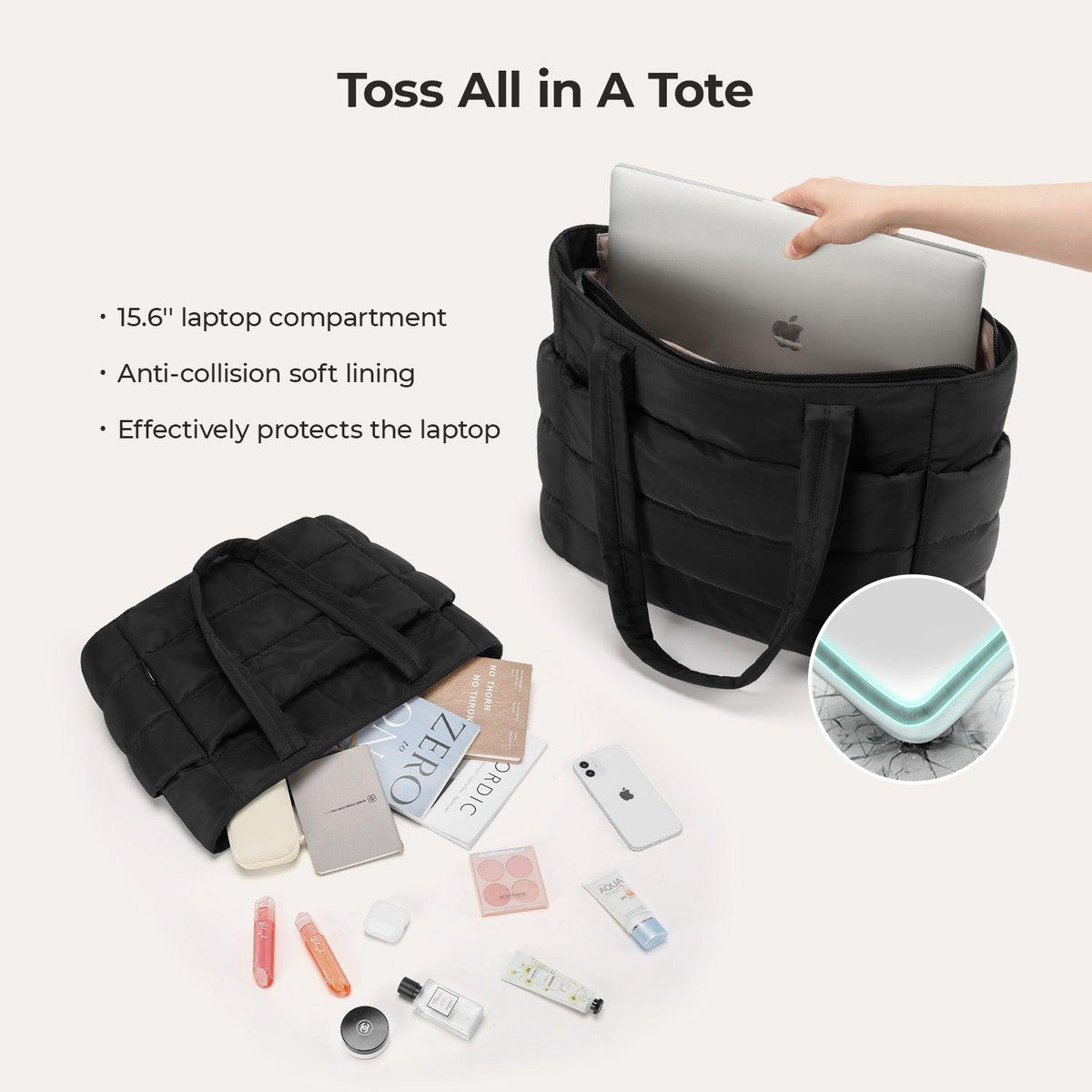 The Bubble 20L Puffy 15.6" Laptop Work Tote