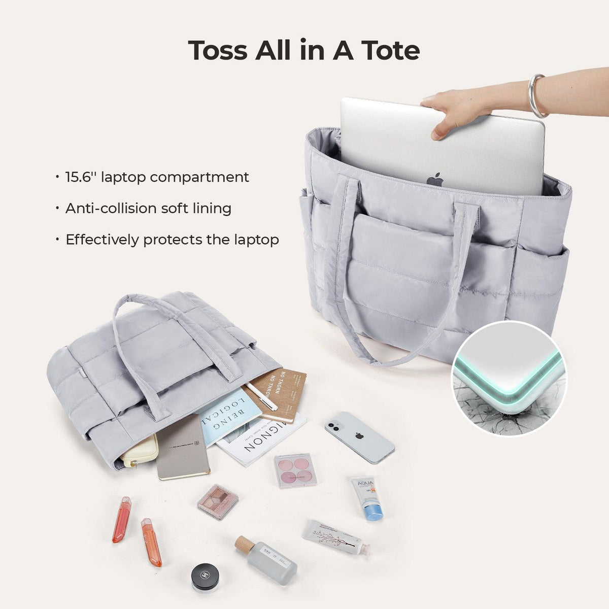 The Bubble 20L Puffy 15.6" Laptop Work Tote