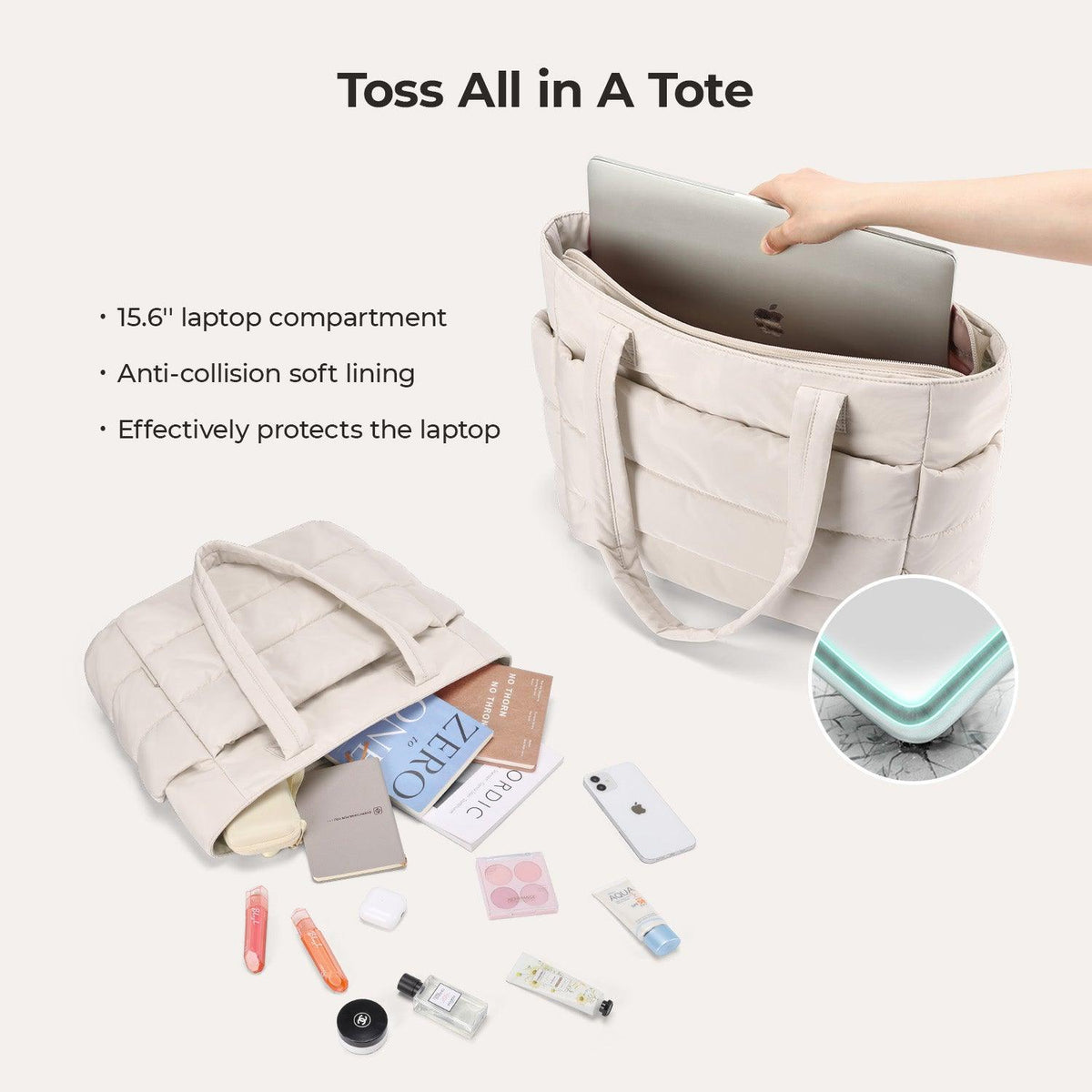 The Bubble 20L Puffy 15.6" Laptop Work Tote