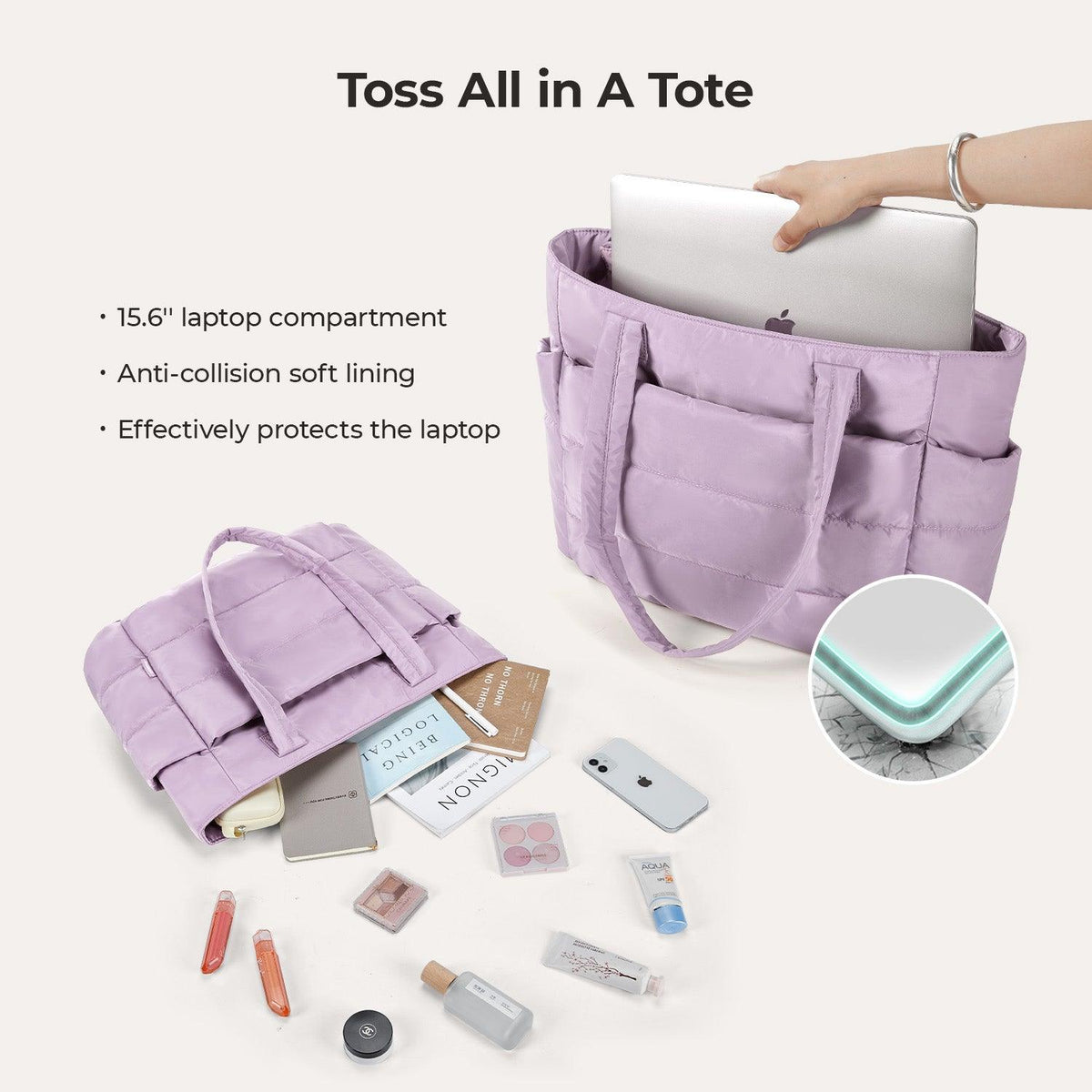 The Bubble 20L Puffy 15.6" Laptop Work Tote