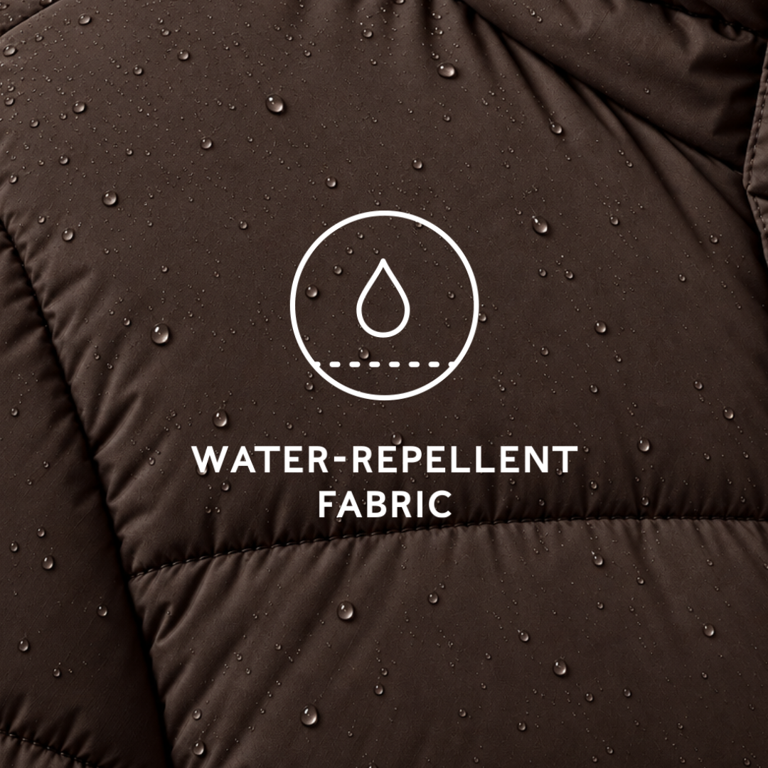 Bartlett Womens Longline Insulated Padded Coat - Chocolate Brown