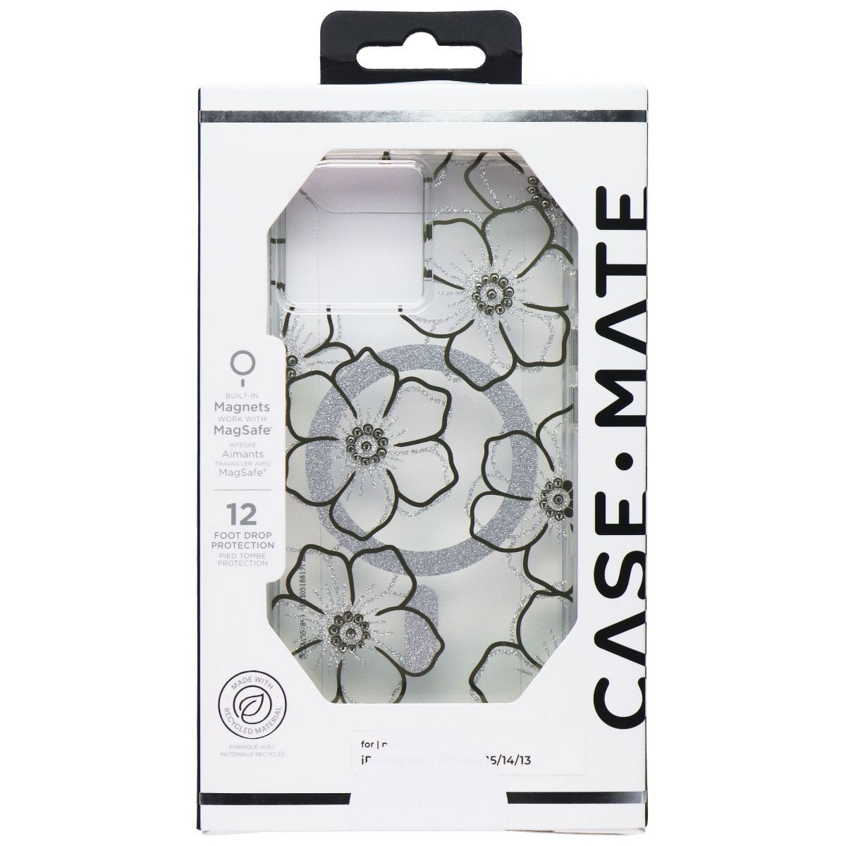 Case-Mate Case for MagSafe for Apple iPhone 16e/15/14/13 - Floral Gems - New