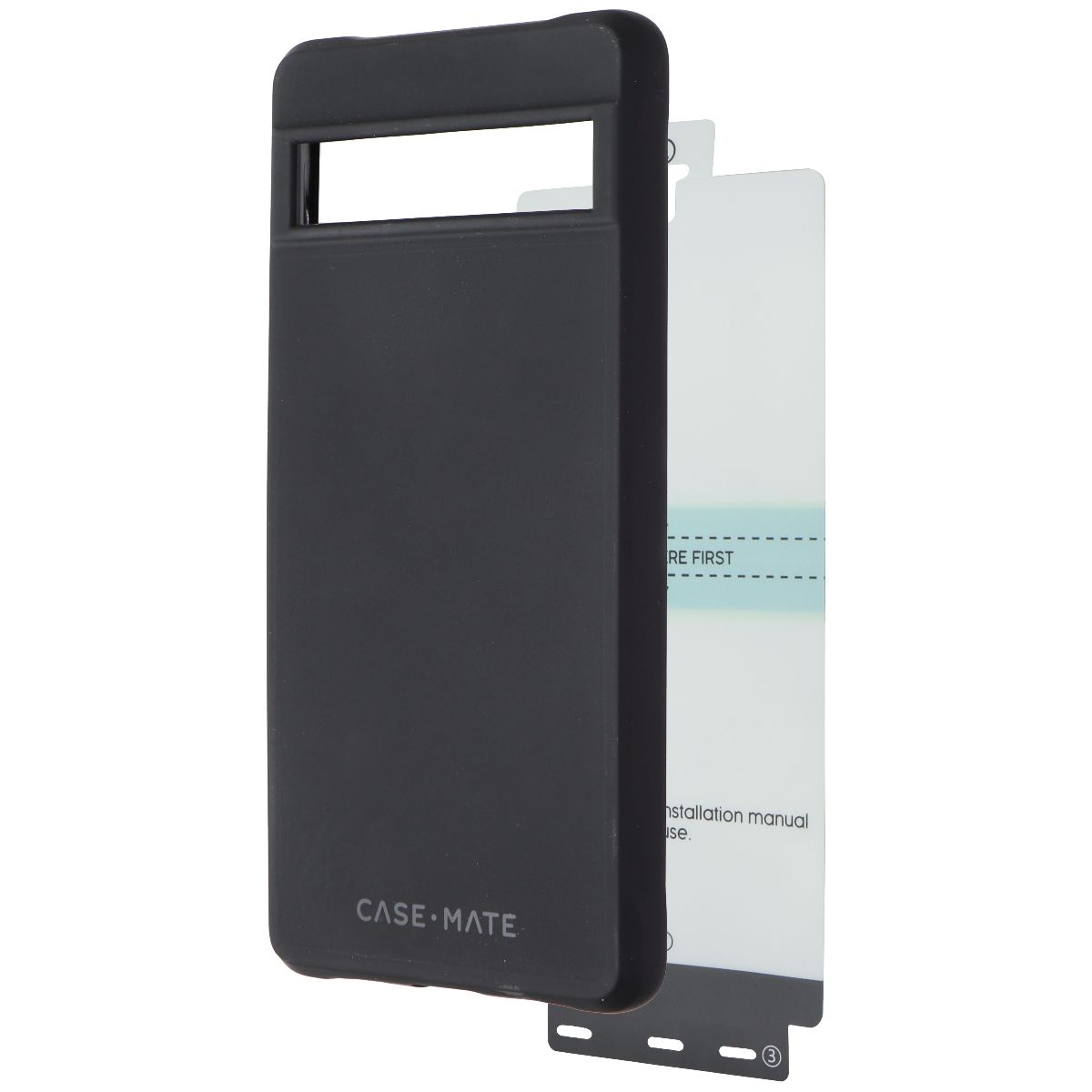 Case-Mate Protection Pack (Case + Screen Protector) for Google Pixel 7a - Black - New