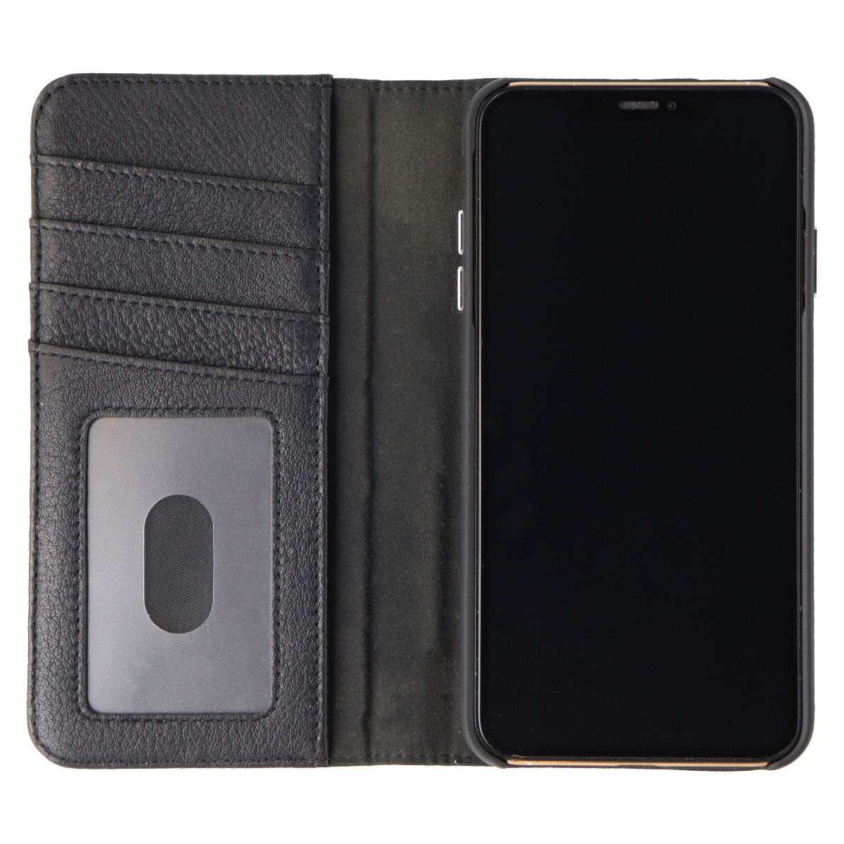 Case-Mate Wallet Folio Genuine Leather Case for Apple iPhone XS Max - Black - New