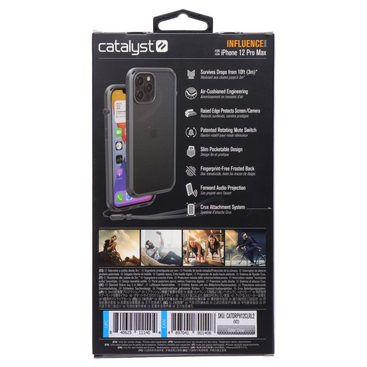 Catalyst Influence Series Case for Apple iPhone 12 Pro Max - Tactical Clear - New