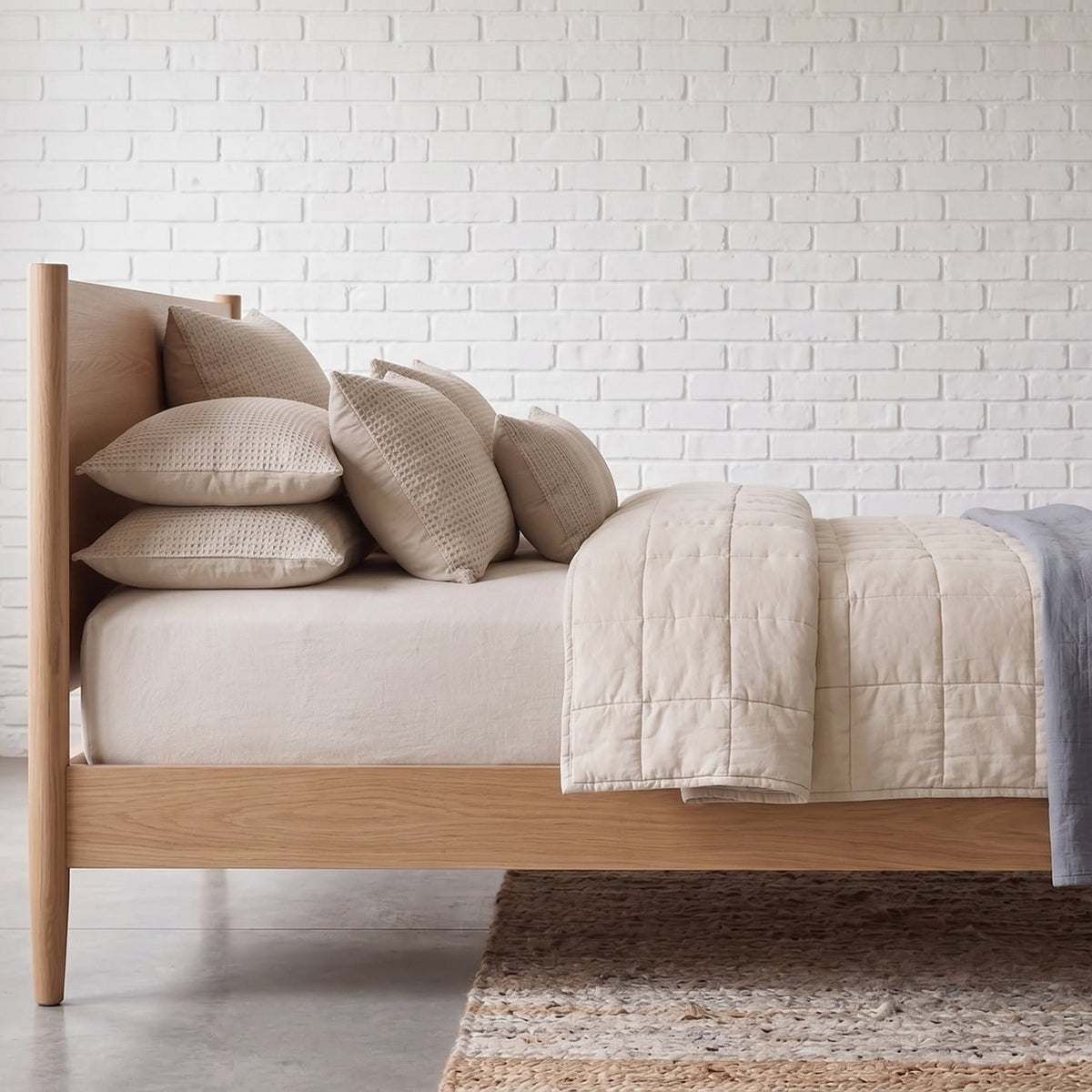Wright Oak King Bed Frame