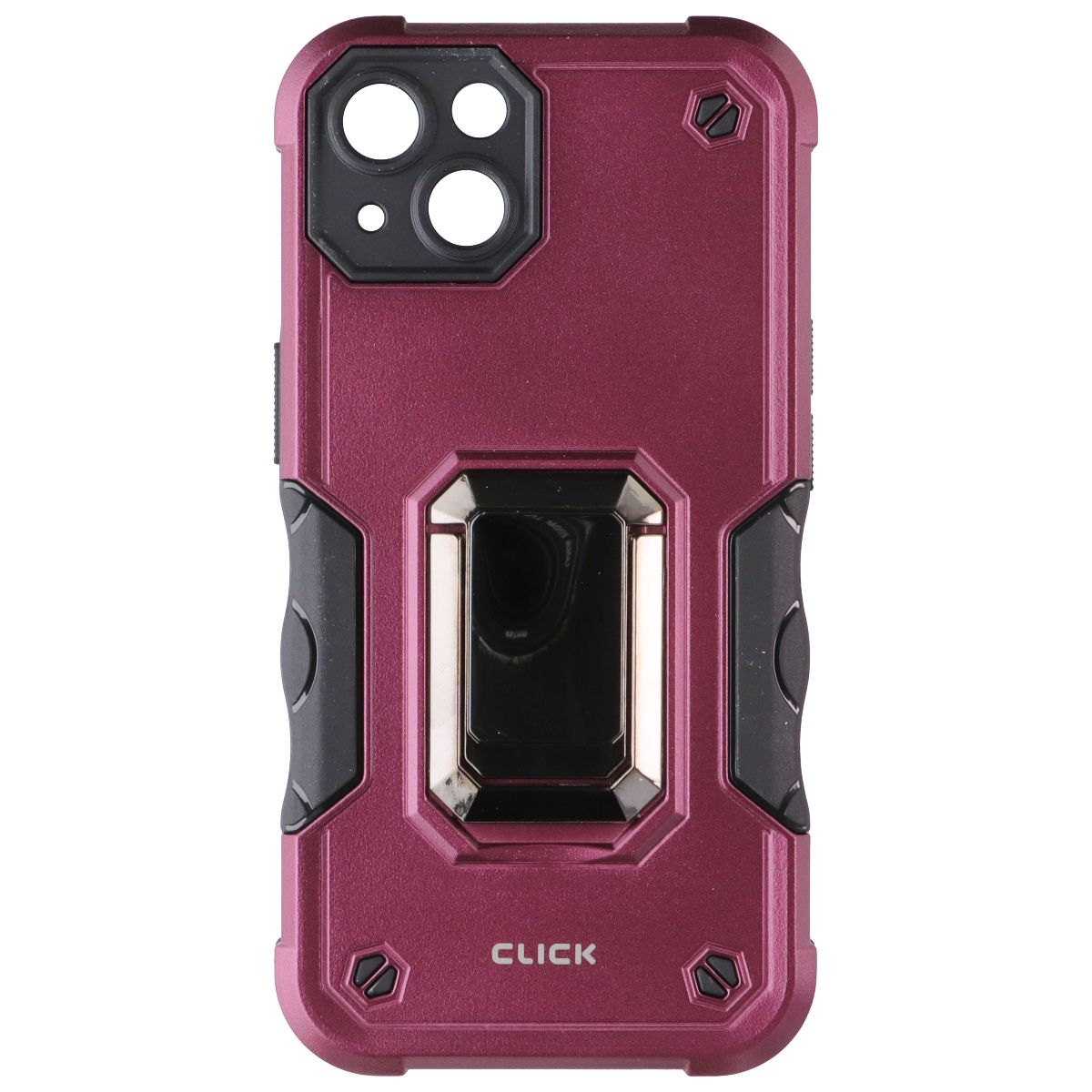 Click Pro Series Case with Kickstand for Apple iPhone 13 - Burgundy - New