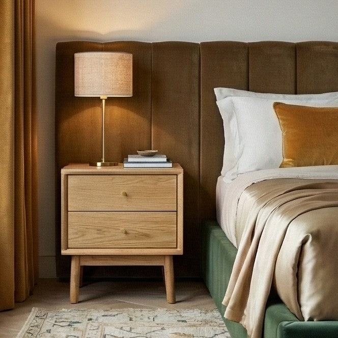 Wright Oak Bedside Table (Damaged)