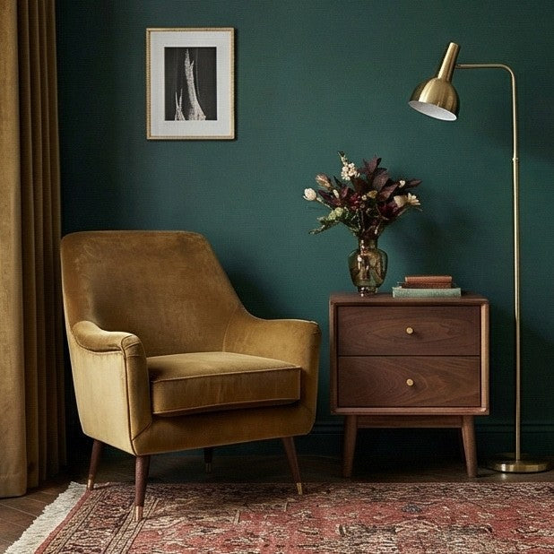 Wright Walnut Bedside Table (Damaged)