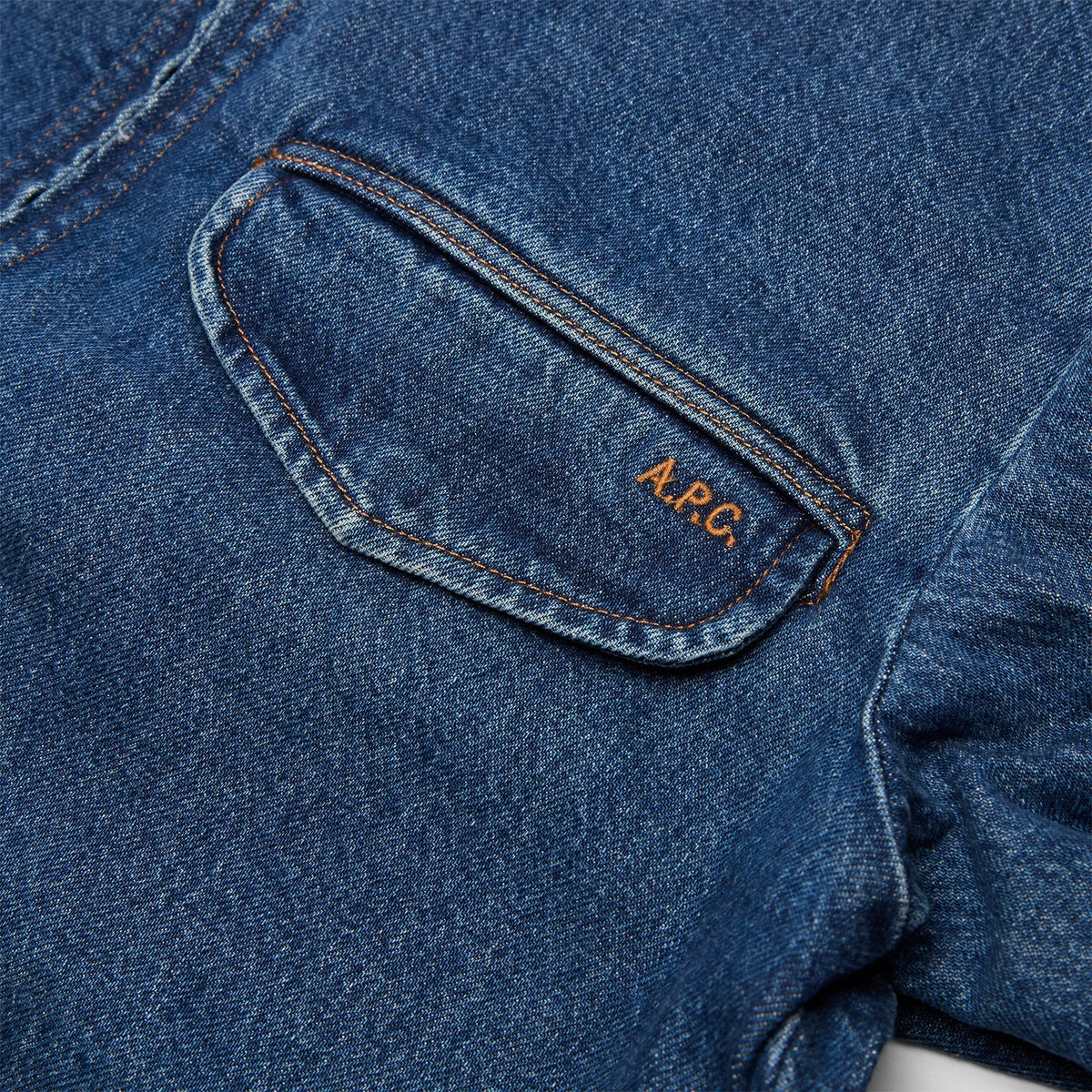 A.P.C. Blouson Fabrizio Zippe (Washed indigo)