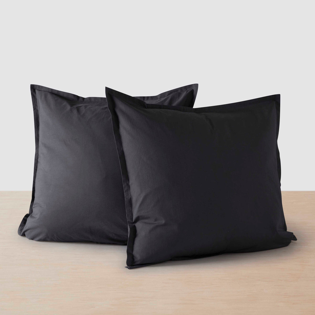 Stonewashed Organic Cotton Percale Euro Shams