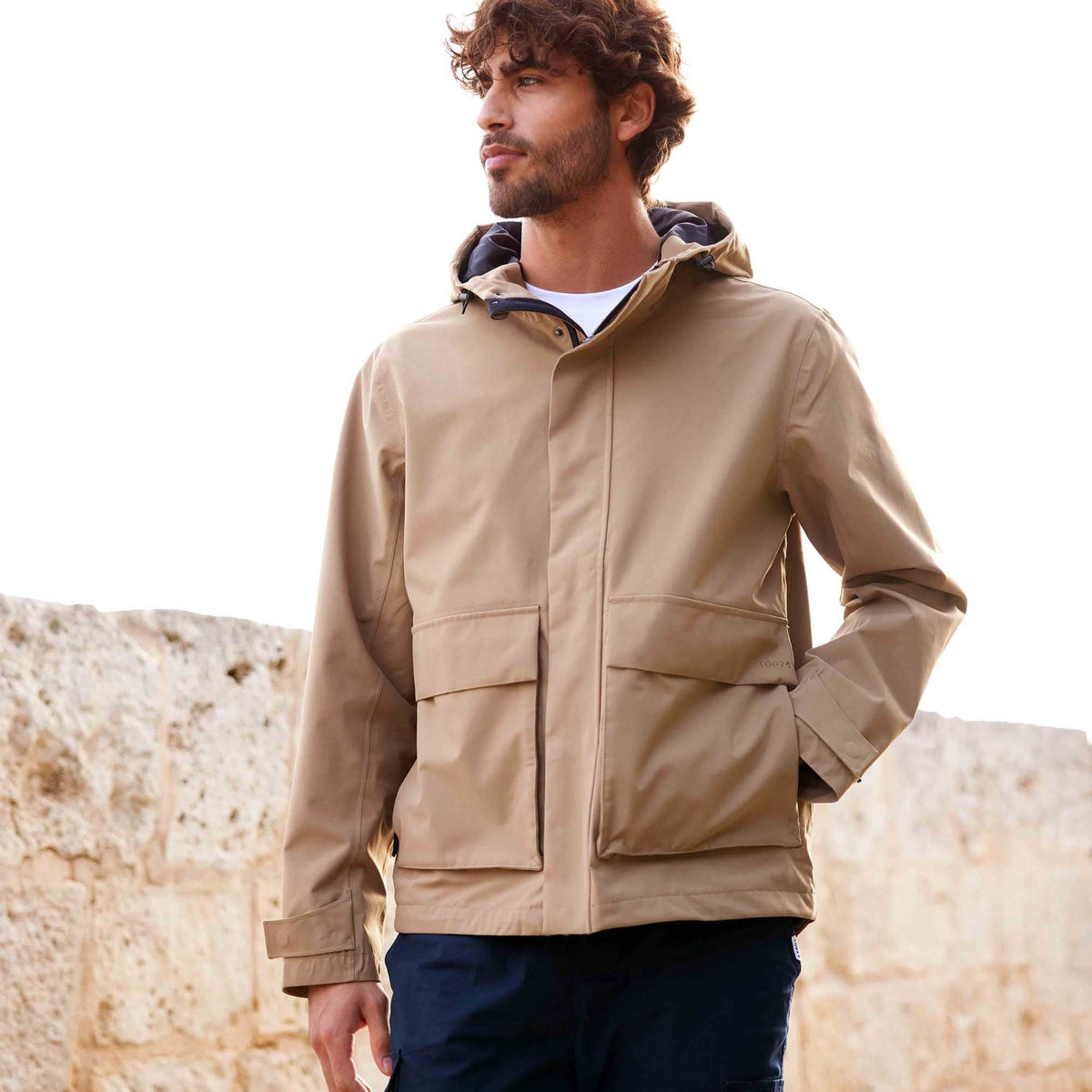 Cason Mens Waterproof Jacket - Walnut