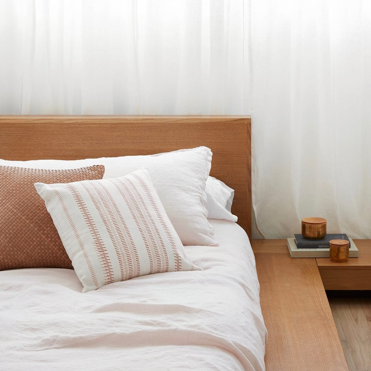 Dhara Leather Square Pillow