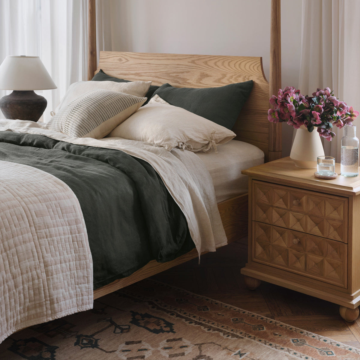 Stonewashed Linen Sheet Set